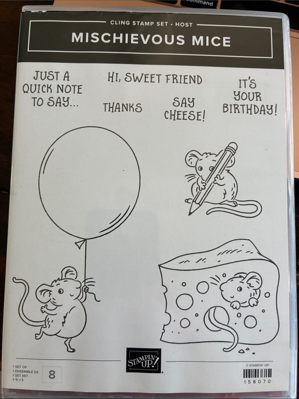 Stampin' Up! Mischievous Mice Cling Stamp Set